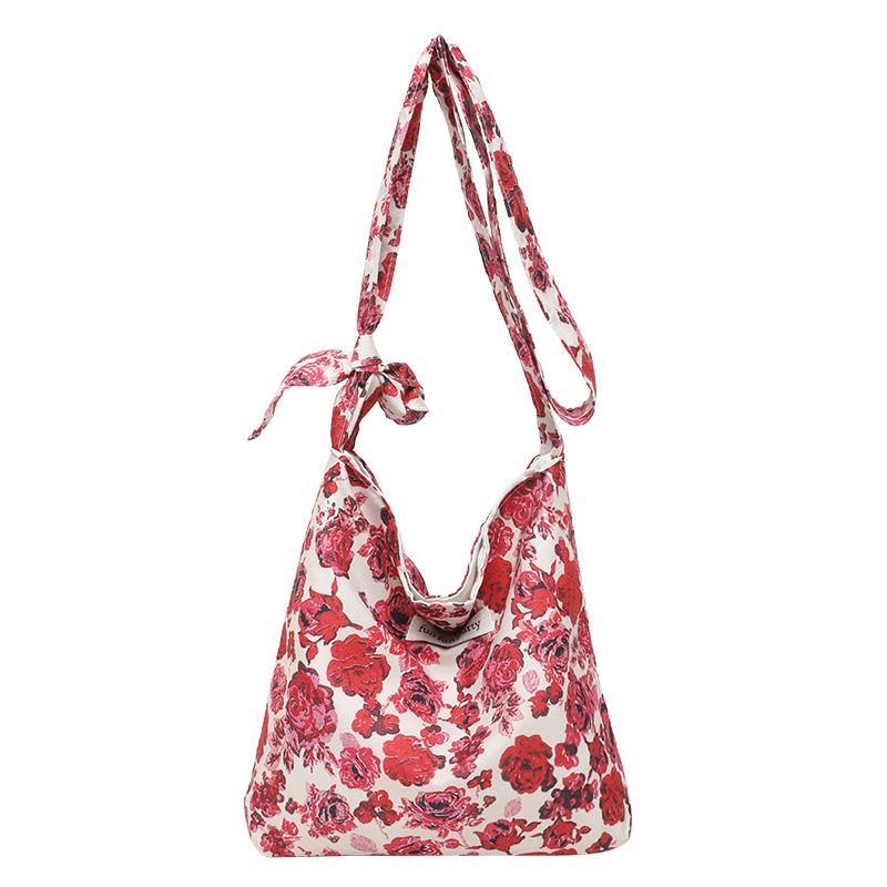 

Canvas Bag Shoulder Bag Casual Versatile Messenger Student Bag Travel Backpack червоний