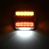 2pcs 12V 24V Side Marker Light 10LED Square Trailer Lights Tail Lights with Reflector  for Van Truck RV
