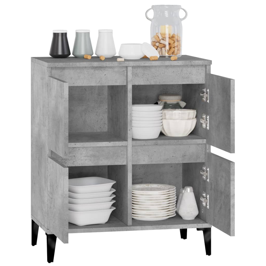 vidaXL Sideboard Concrete Grey 60x35x70 Cm Wood-based Panel