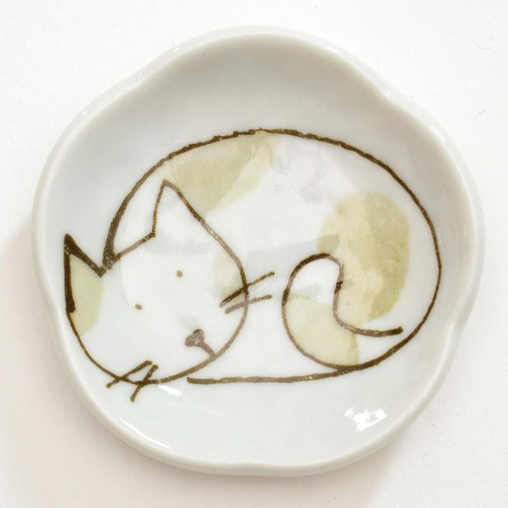 Yamako Small Plate Set of 5 Pieces Cat Plate Set of 5 Pieces