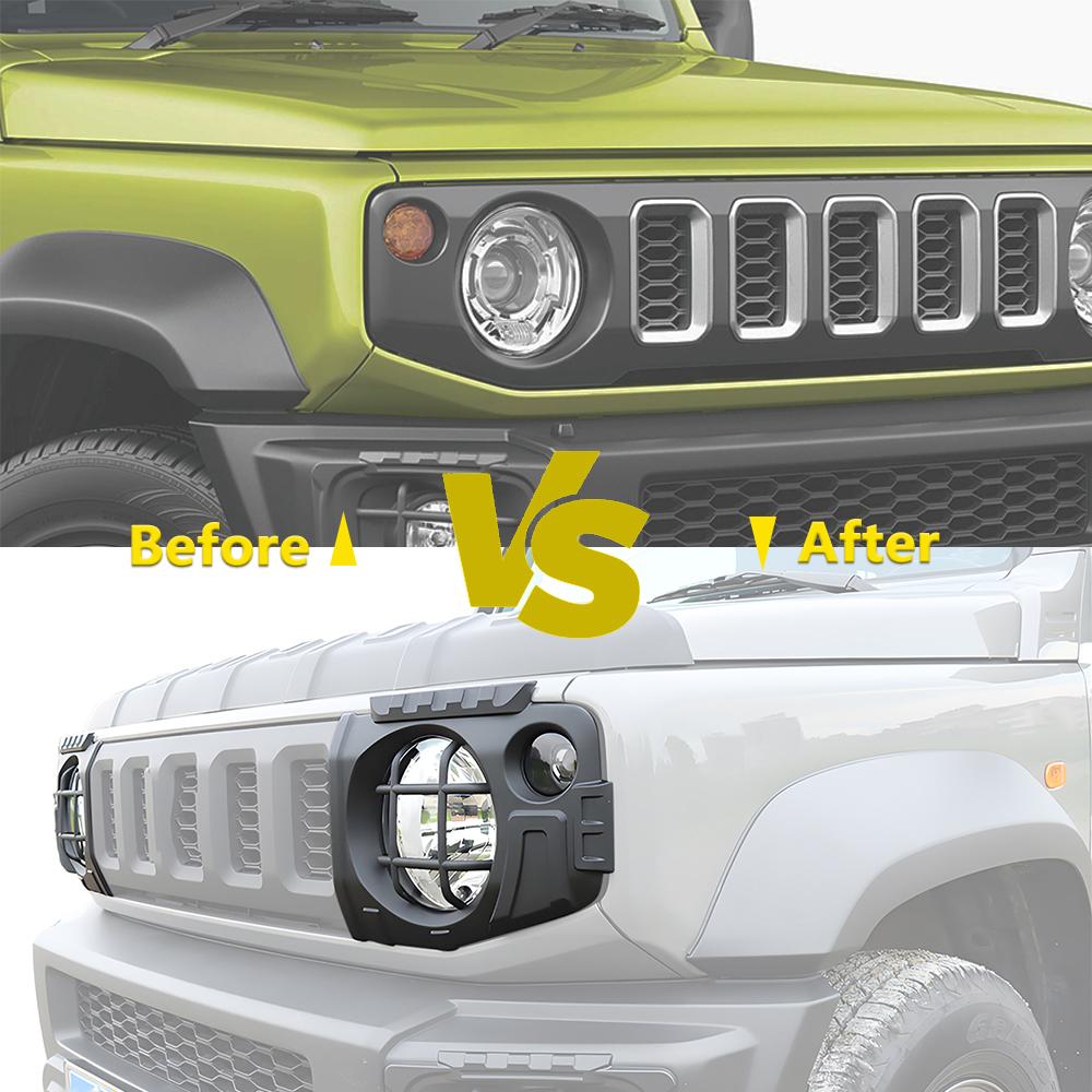 Headlight Taillight Fog Light Cover Set For Suzuki Jimny Jb64w Jb74 2019-2026 Car Light Guard Covers Exterior Accessories