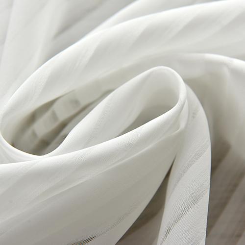 1PC NAPEARL Fabric Upgrade Solid Color Stripe White Tulle Curtain Warm Sheer For Bedroom Living Home Window Decoration