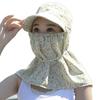 Sun Protection Women Sun Hat Ear Flap Sunscreen Bucket Hat Neck Protective Cover Cap  Summer