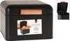 Black metal bread bin 40x20 cm