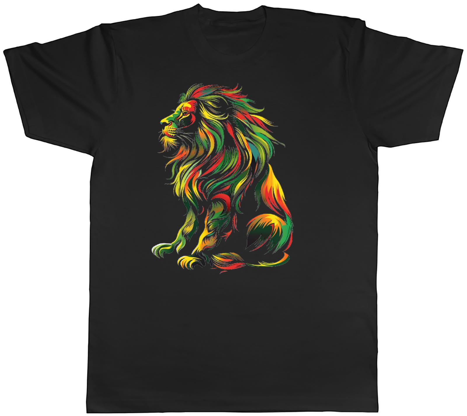 Rasta Lion Mens TShirt Jamaican King of the Jungle Tee Gift S