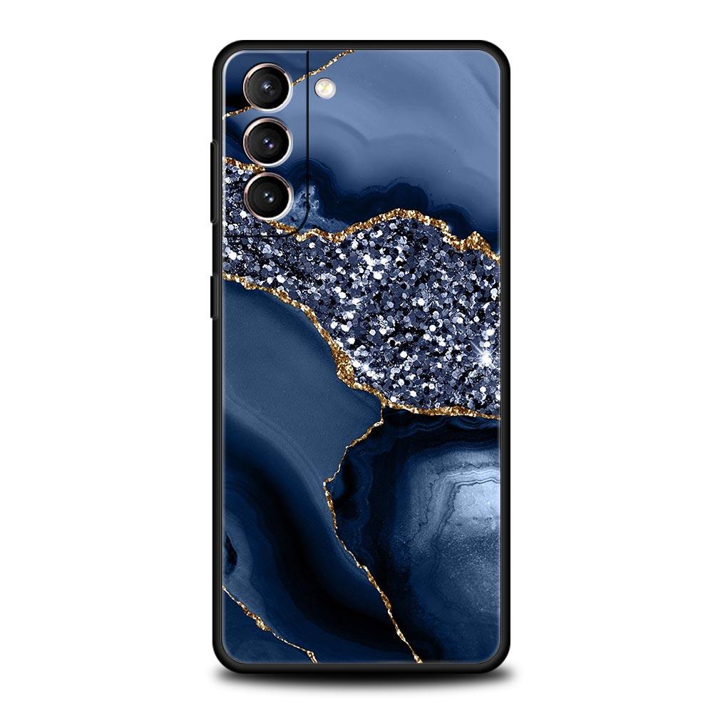 Marble Agate Pattern Phone Case For Samsung Galaxy S22 S21 S20 Ultra FE 5G S10E S10 S9 S24 Plus S23 Cover Silicone