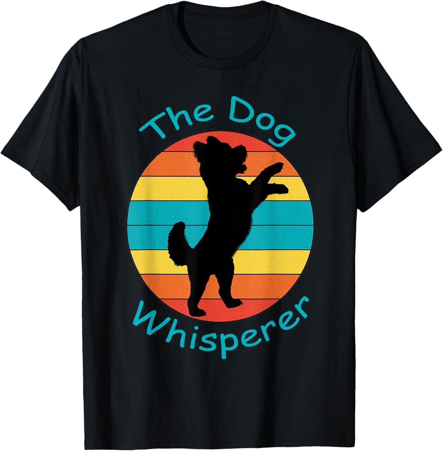 YYUUYUU Cute Retro Dog Whisperer Vintage Funny Shirt for Dog Lovers T-Shirt XXXXXL чёрный