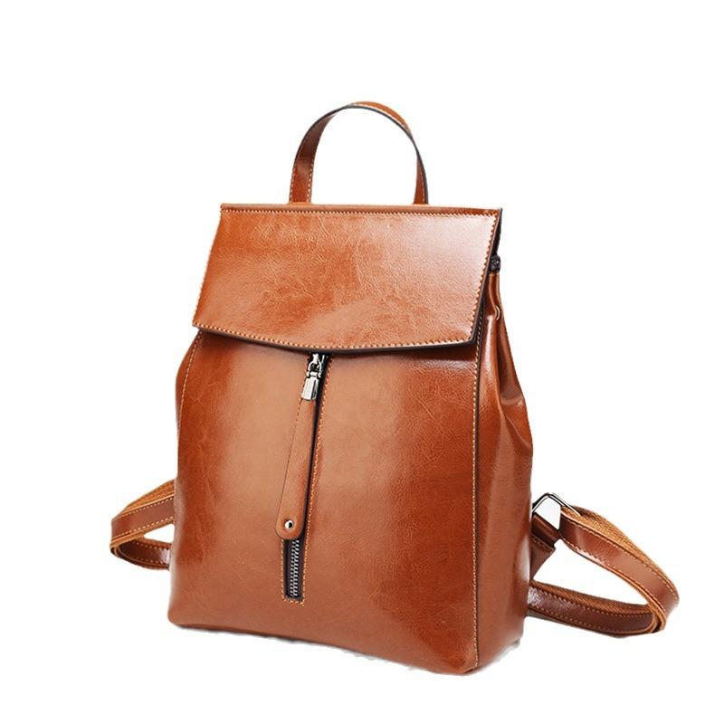 New Women's Bag Fashion Backpack Cowhide Backpack