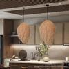 Japanischer idyllischer Wind Rattan-Kunst Retro Restaurant Wohnzimmer Zen Homestay Teeraum gewebter chinesischer Stil Kronleuchter