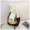 Schoolbag new high-value Mori ins fresh and sweet contrasting color tooling wind backpack junior high school students lightweight backpack