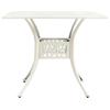 VidaXL Table de jardin Blanc 90x90x73 cm Aluminium coulé 315590