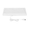 USB Keyboard Wired 78 Keys Ergonomic Design Power Saving Round Keycaps Wear Resistant Durable Stable Small KeyboardWhite
