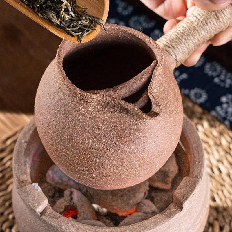 Teapot Pottery Justice Cup Handmade Clay Pot Natural Pottery Tea Pot Pottery Pot Water Jug Boil Tea In a Fire Roast Tea Pots