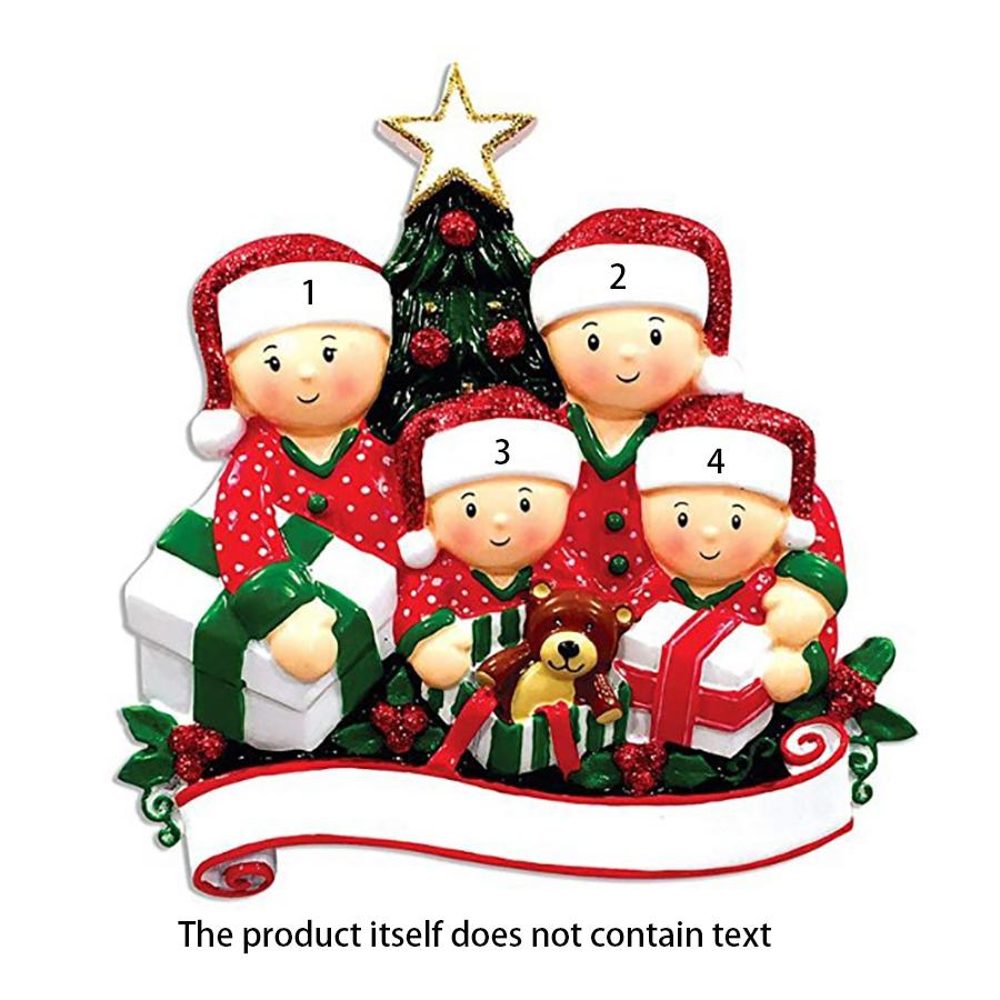 DIY Family Statue Christmas Decorations For Home Xmas New Year 2022 Christmas Decoration On Tree Ornament
