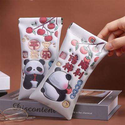 Cartoon Panda Cat Glasses Bag Automatic Shutdown Waterproof Eyewear Protective Case Protector Pouch Anti Scratch