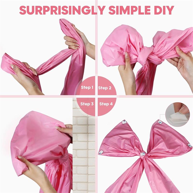 Valentines Day Decorations – 1/3 Pack DIY Giant Wall Bows, Hanging Valentine & Galentines Bow Decor – Cute Pink Red Large Bows for Door, Window