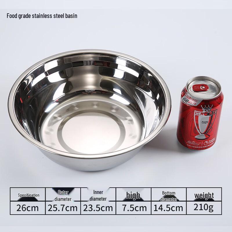 Ru Han 304 Stainless Steel Rectangular Dinner Plate Set, 26cm