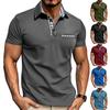 Men's Plaid Single Breasted Casual Sports Short Sleeved Shirt With Lapel