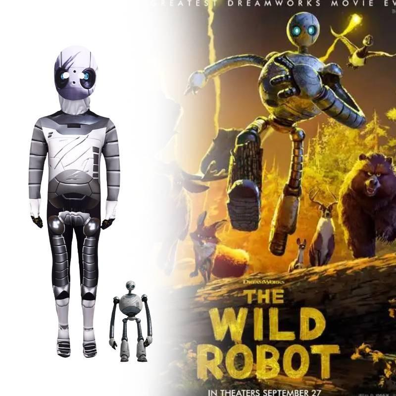 The Wild Robot Cosplay Costumes Jumpsuits Headwear Halloween Performance Stage