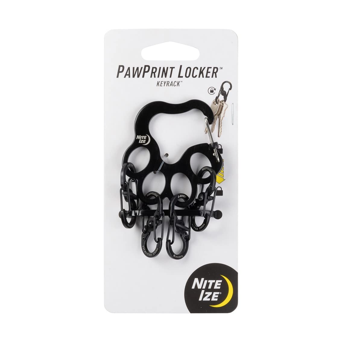 

Niteize Paw Print Key Locker Japanese Black KLKW-01-R6 (Official Product) чёрный