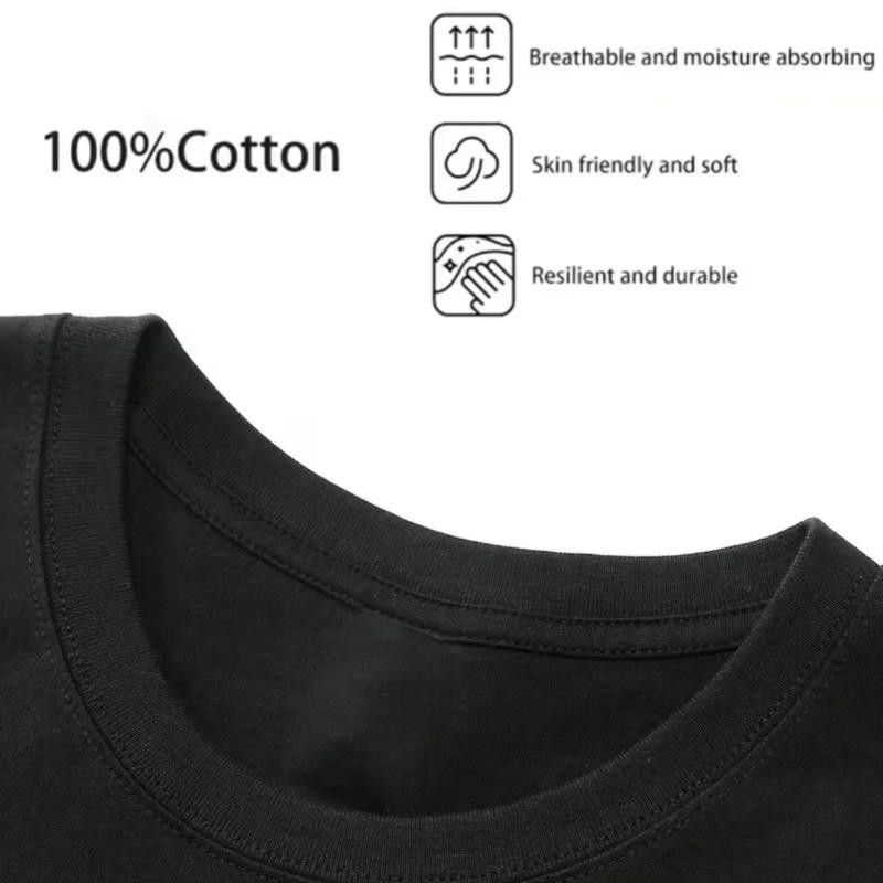 Men's Summer 100% Cotton Fashionable Casual Sports Loose Japanese Samurai Pattern Printed Round Neck Short Sleeve T-shirt Top