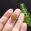 New Arrival In Classic Vintage Glossy Natural Yellow Chalcedony Rings Classics Edge Women Chains Square Finger Ring Gathering Party Event Banquet