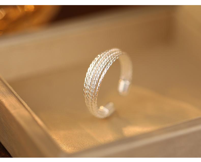 Banyan Tree S925 Silver Korean Multi-Layer Stacking Ring - Trendy Fashion Jewelry for Women