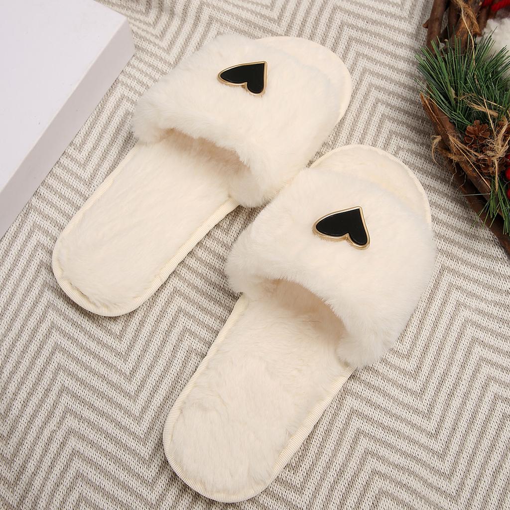 Fashion Velvet Thermal Slippers Are Versatile To Wear Outside, Baotou Semi-drag 2025 Winter New Platform Women