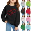 Kinder Langarm Lockerer Pullover Buchstabenaufdruck Rundhals Sweatshirt