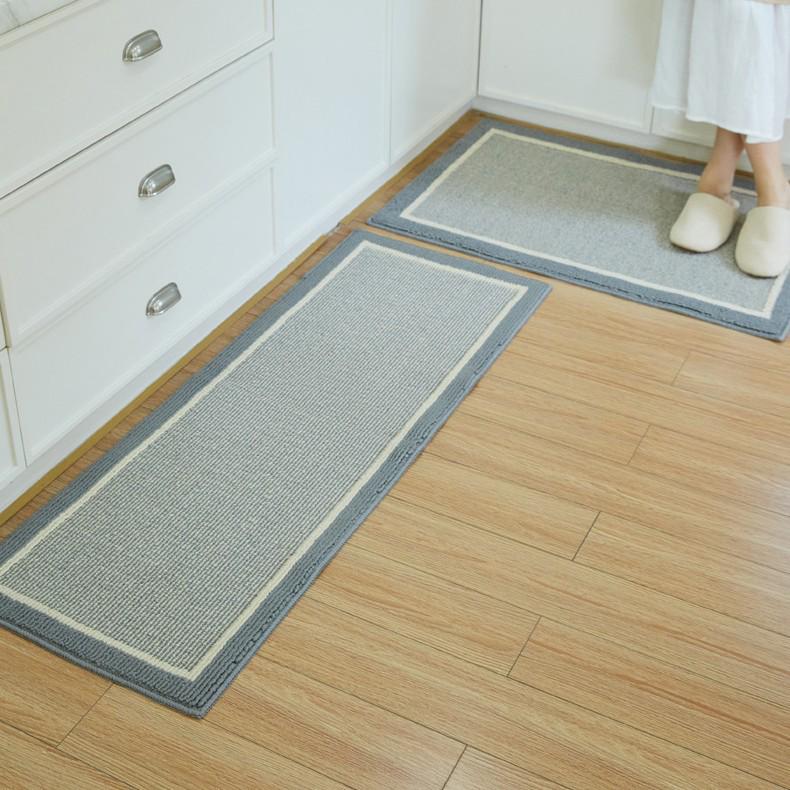 High-End Non-Slip Kitchen Floor Mat: Absorbent, Oil-Resistant, Wear-Resistant, Machine Washable Rug for Entrance.