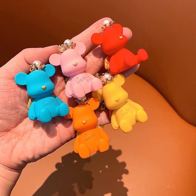 Teddy Cartoon Angel Bear Keychain Resin Cute Keyring Perfect For Celebrations And Gifts