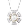 Australian Fritillary Pearl Necklace Women's Personality Micro-set Floral Pearl Ring Fashion Commuter White Pearl Earrings