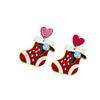 Snowman Christmas Tree Bells Christmas Earrings Christmas Ear Hook Dangle Earring Christmas Gift