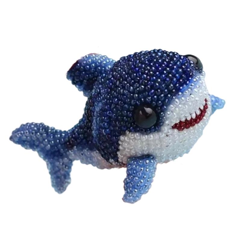 652F Ocean Creature Beads Embroidery Set Sea Animal Beading Project with Instruction
