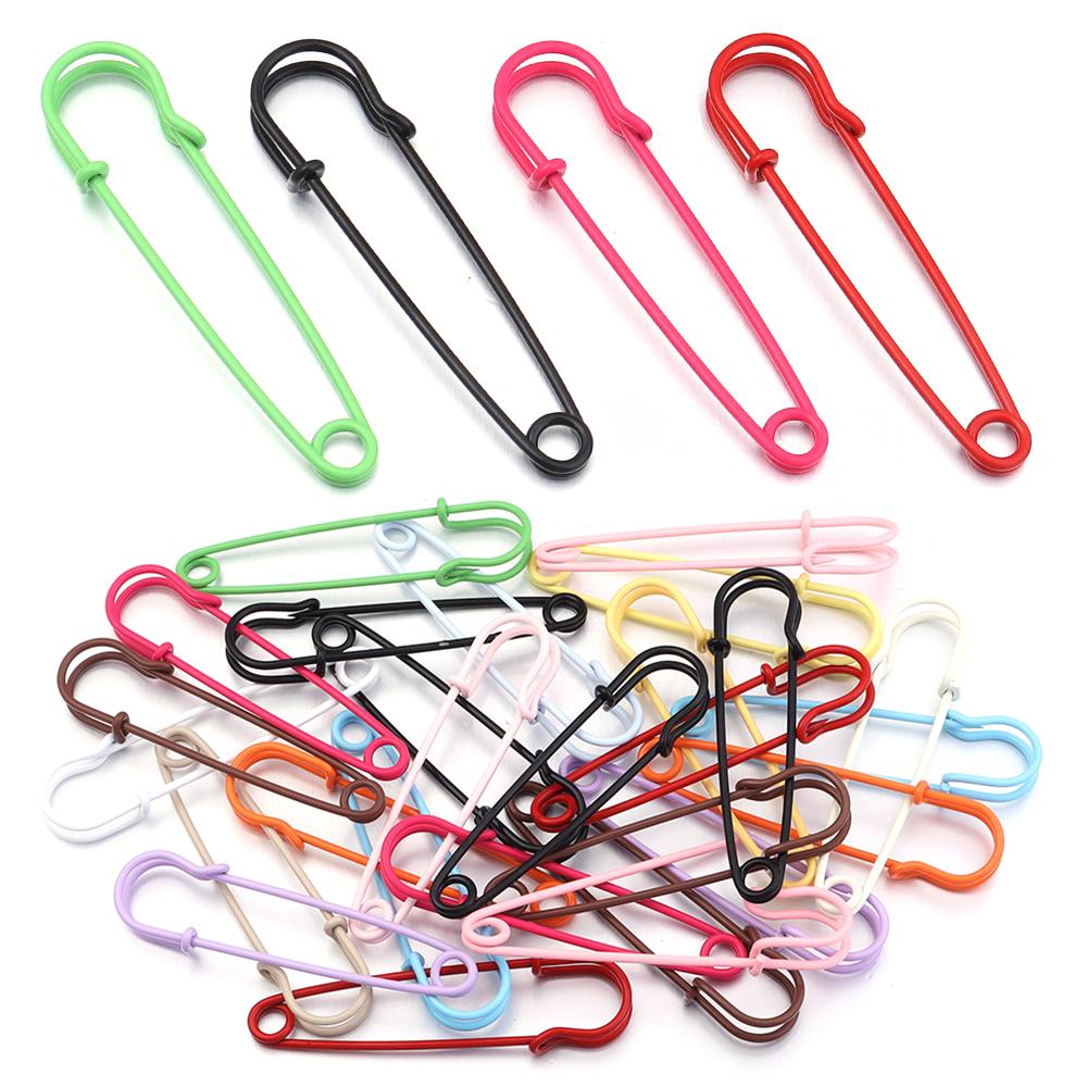 10pcs/lot Bright Color Safety Pins Metal Iron Brooch Pins Base Setting For Jewelry Making DIY Crafts Brooch Decoration Supplies