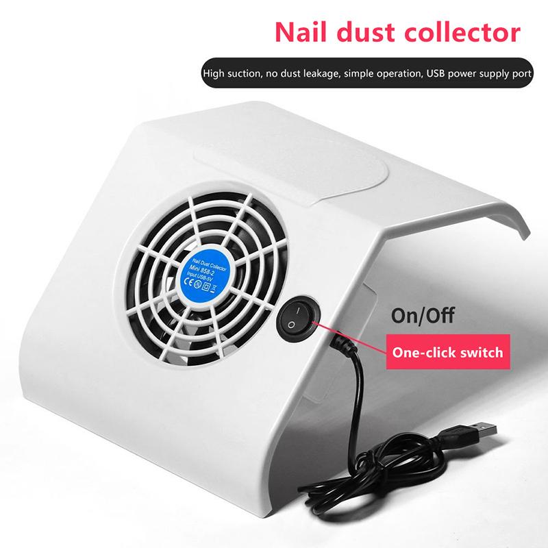 Mini Usb Nail Dust Collector Portable Nail Dust Extractor Nail Vacuum Cleaner Fan Filter Nail Art Manicure Tool Strong Power