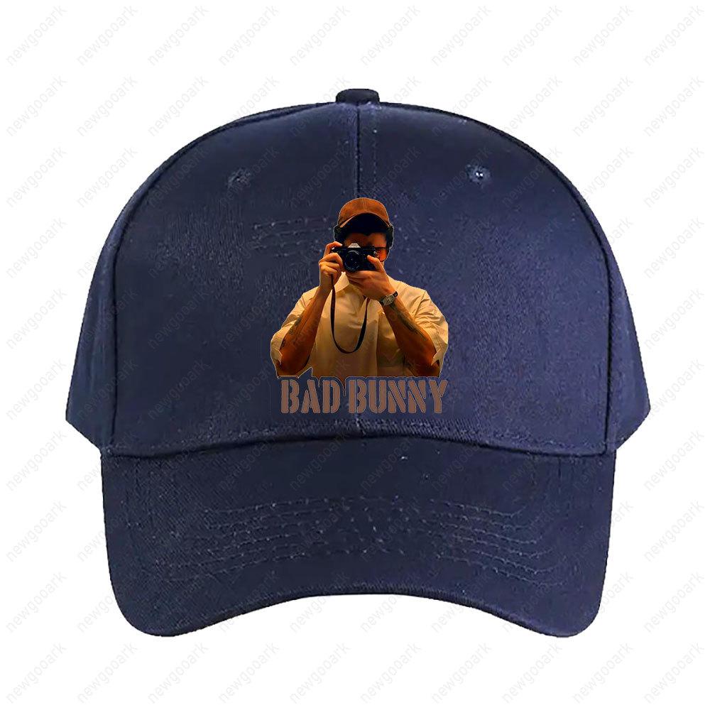 BAD Bunny Hat Women Unisex Adult Peaked Hat Fashion Casual Adjustable Printed Baseball Caps Trucker Cap