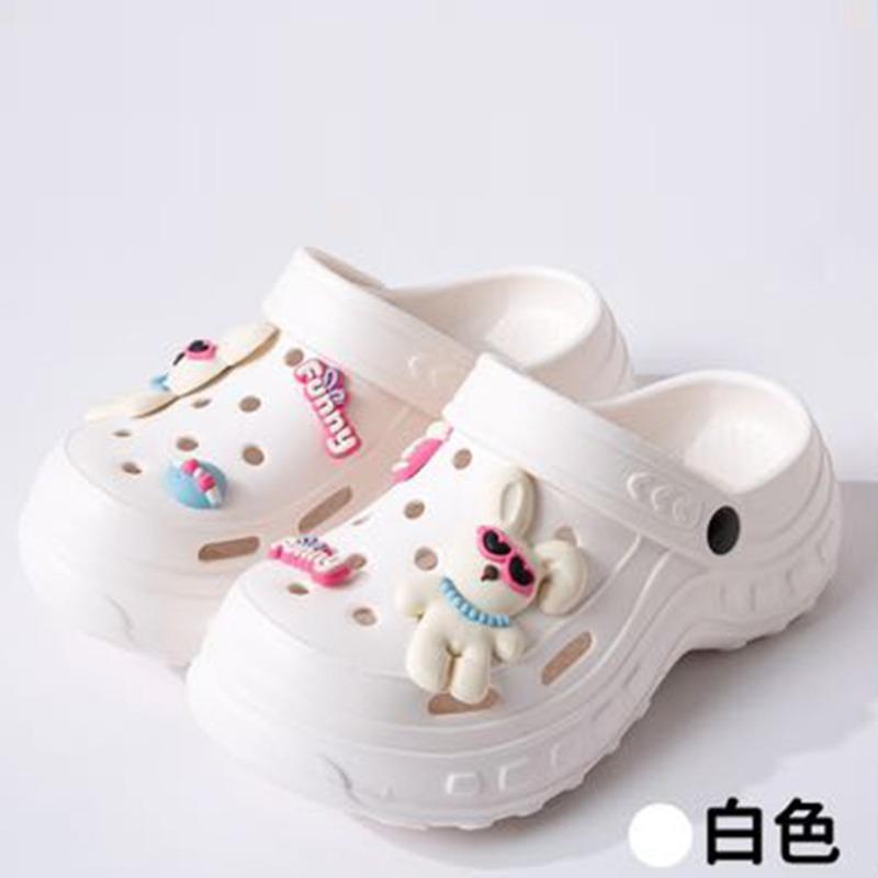 New hole shoes women's indoor and outdoor stepping on shit feeling comfortable and breathable eva slippers thick-soled slippers wholesale
