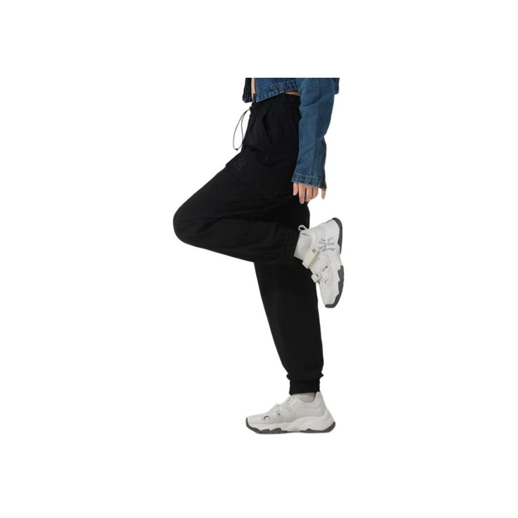 New MLB Knitted Sweatpants Men's Black 3AWPB0153-50BKS