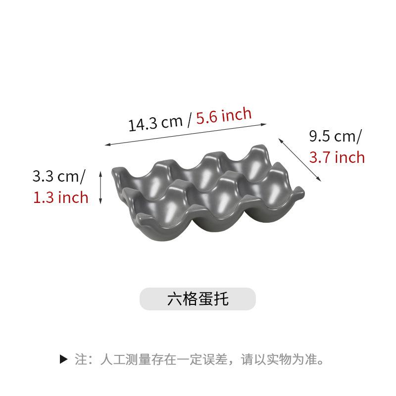 6/12 Grids Eggs Holder Gadget Ceramic Tableware Egg Boxes Refrigerator Eggs Tray Holder Boxes Household Kitchen Storage Supplies