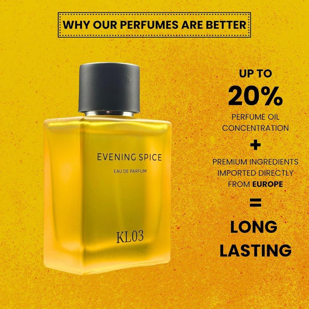 Evening Spice Unisex Eau De Parfum | Long-Lasting Luxury Perfume for Men & Women | Notes of Mandarin, Grapefruit and Patchouli
