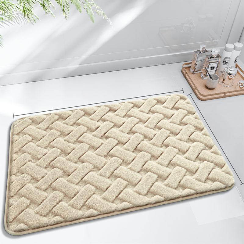 Schwamm Badezimmer Kaschmir Verdickungsmatte Bad Rutschfeste Teppiche In Waschbecken Badewanne Boden Teppich Duschraum Fußmatte Memory-Schaum 3D-Pad