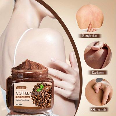 350g Scrub Cream. Rose Scrub, Coffee Exfoliating Scrub, Large Capacity Body Cleansing Scrub