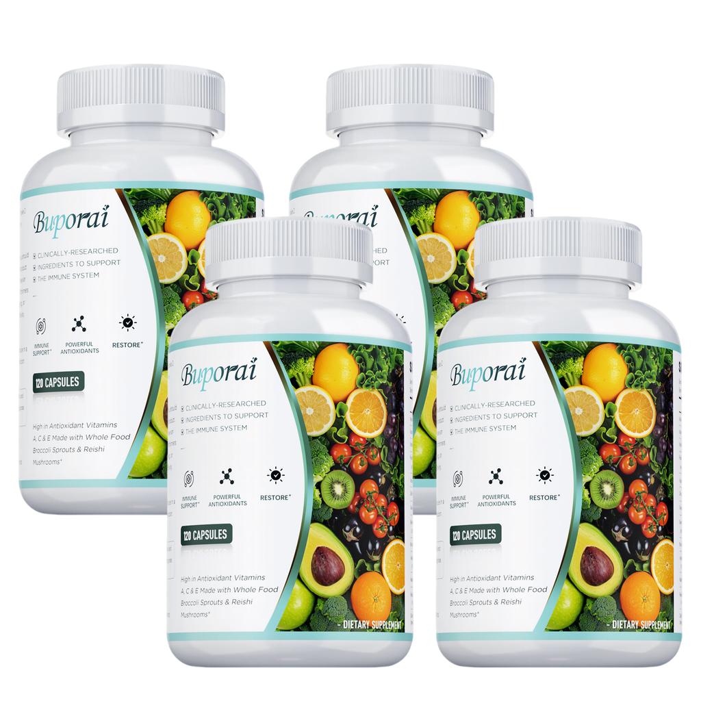 Multivitamin-Nahrungsergänzungsmittel mit den Vitaminen A, C, D, E und Zink; stärkt das Immunsystem; Geeignet für Erwachsene.