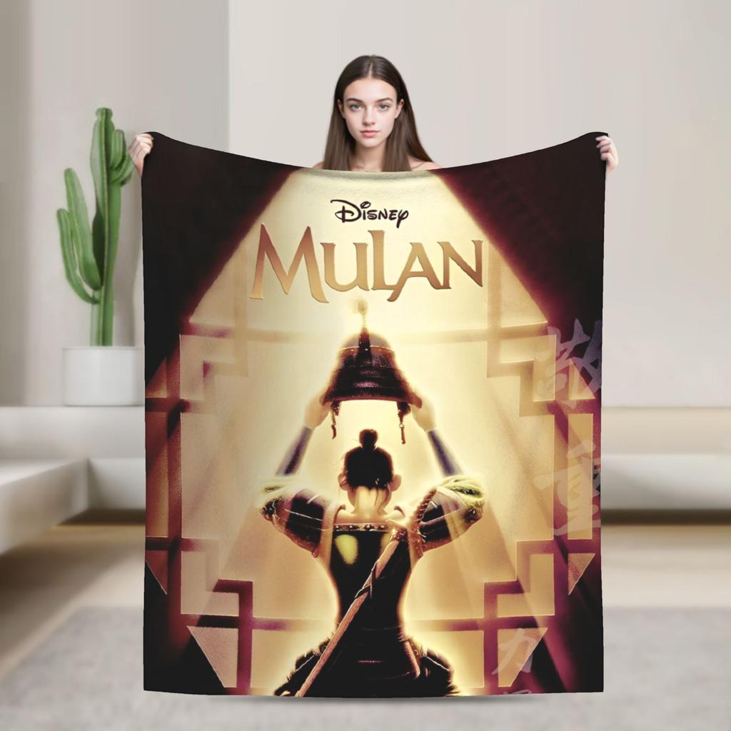 Mulan Cartoon Blankets  Airplane Travel Flannel Throw Blanket For Outdoor Soft Warm Custom Quality Bedspread Birthday Gift
