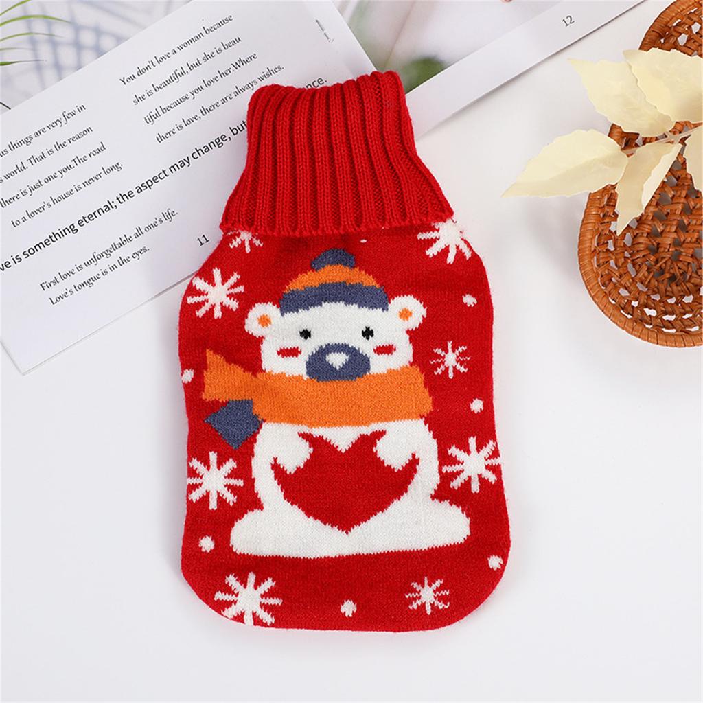 Hot Water Bottle Cute Cover Rubber Hot Water Bag for Hot Cold Compress Hand Feet Warmer Neck and Shoulder Pains Relief