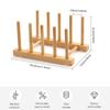 Bamboo Dish Drying Rack for Kitchen Counter and Cabinet, Dish/Book/Plate/Bowl/Cup/Cutting Board/Pot Lid Organizer for Kitchen