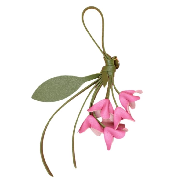 Anhängiger Schlüsselanhänger mit Blume aus hochwertigem PU-Leder, kompakter Schmuck, perfekt für Schlüssel, Rucksäcke und Handtaschen