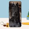 Beautiful Black Horse Case For Oppo A76 A96 A16 A17 A57 A60 A40 A80 A18 A38 A58 A78 A98 A15 A54 A74 A94 A6 A5 Pro