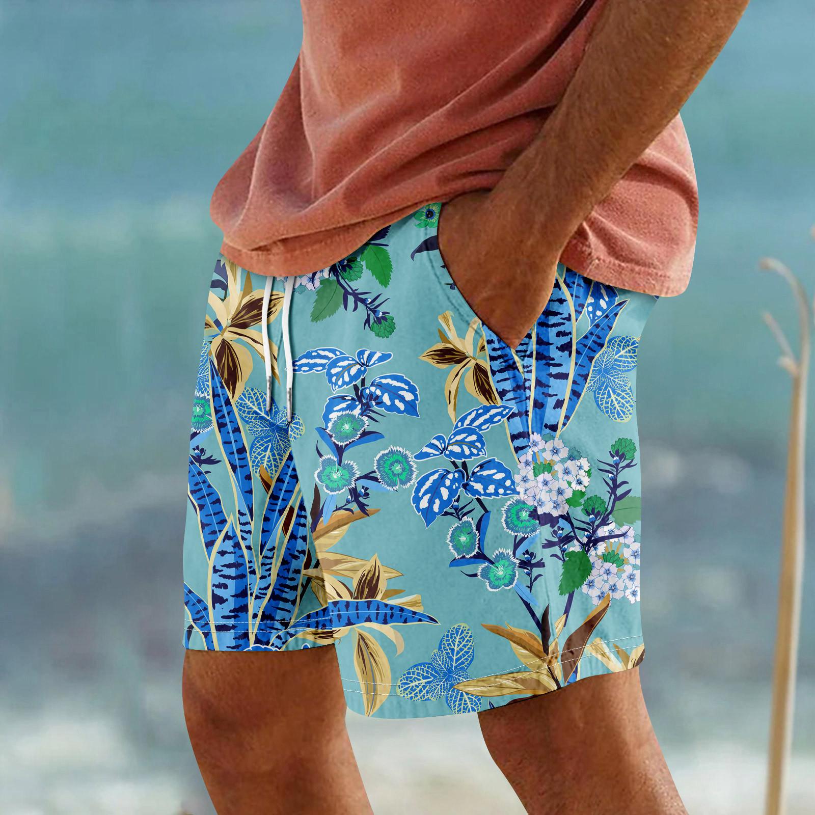 

Мужские спортивные хлопковые льняные повседневные свободные шорты Повседневные пижамы с карманами для бега Брюки XL небесно-голубой